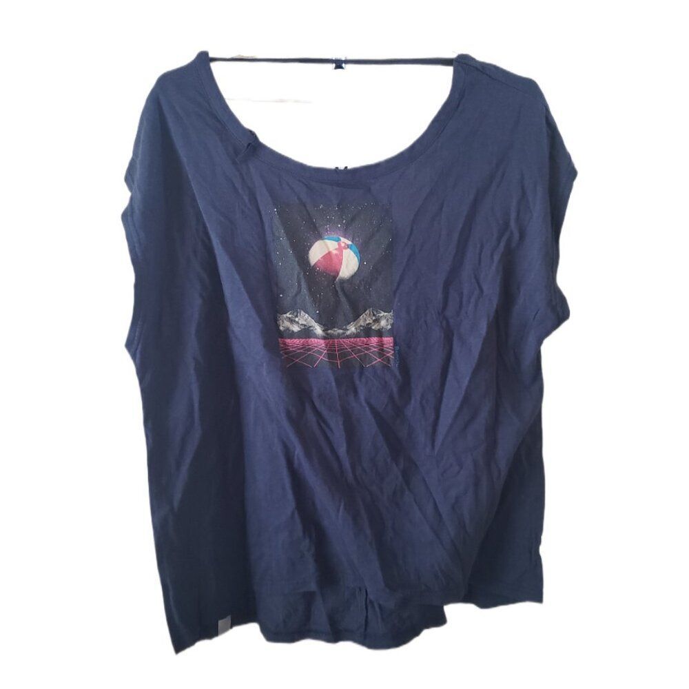 Brand New Bench Prelude Navy Blue Short Sleeve Activewear Top